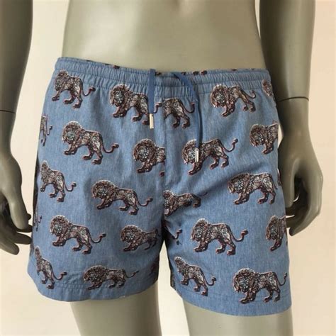 lv lion swim shorts|louis vuitton men's swim trunks.